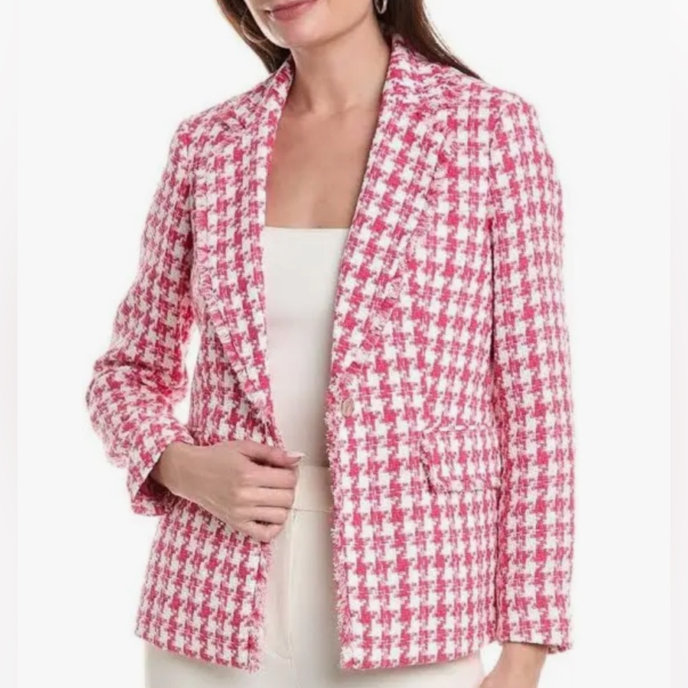Anne Klein Pink Fringe Jacket
